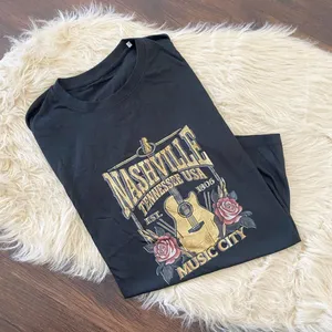 Source Unknown New unworn Black Nashville Music City Graphic Print T-shirt M / L thumbnail 1