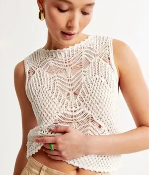 A&F Abercrombie Macrame Crew tank thumbnail 1