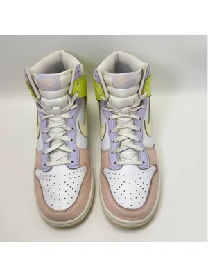 Women's Nike Dunk High Sneakers Size 9.5 White Yellow Pink Purple DD1869-108 thumbnail 11