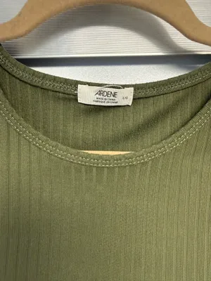 Olive Ribbed Short thumbnail 3
