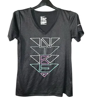 Nike Athletic Dri Fit Black Tee Woman’s Medium thumbnail 1