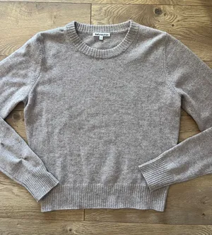 REFORMATION 👢Tan Crew Sweater - Cashmere Fabric - Size XS thumbnail 1