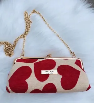 NIB Miu Miu Red Hearts Clutch Crossbody thumbnail 1