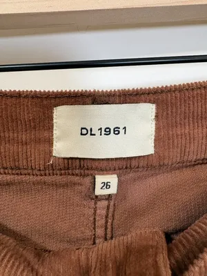 🌟 Dl1961 🌟 Hepburn Wide Leg 27" High Rise Corduroy Stretch Jeans Brown Sz 26 thumbnail 7