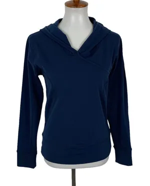 Levelwear Sweater Medium Blue Hooded Pullover Cozy‎ Athleisure Sport Streetwear thumbnail 1