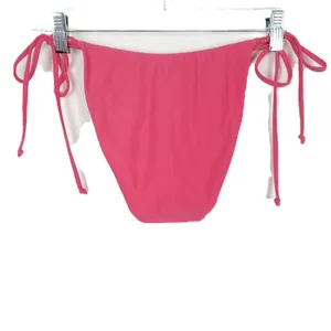 NWT J. Crew Curved-Waist Cheeky String Bikini Bottom with Beads Pink Size Small thumbnail 8