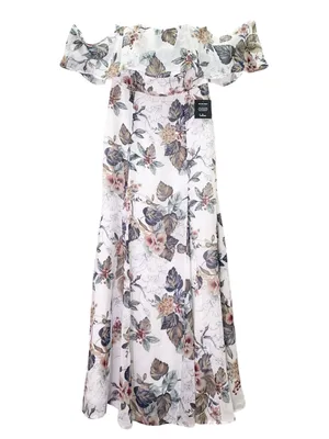 NWT Lulus Ray of Sunshine Maxi Dress Size XL White Floral Off Shoulder Wedding thumbnail 2