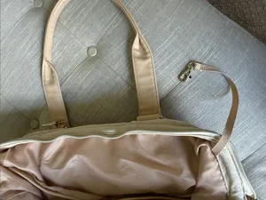 BEIS Beige Canvas Weekender Carry-On Overnight Travel Tote Bag Read Description thumbnail 5