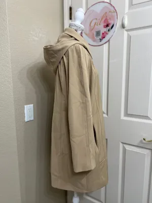 London Fog Beige Trench Coat with Metal Toggle Closures thumbnail 2