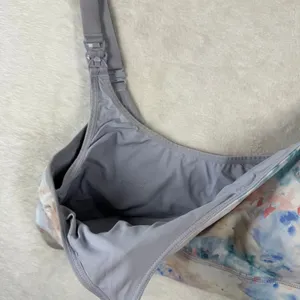 Kindred Bravely Large Watercolor Nursing Pumping Bra Hands-Free‎ Maternity Blue thumbnail 4