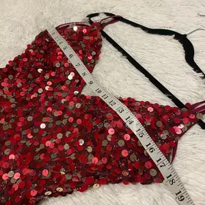 NEW Ashley Lauren Sequin HoCo Mini Dress 4248 in Red Gold Size 4 thumbnail 3