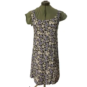 American Eagle Sundress Daisy Floral Pattern Blue Medium thumbnail 2