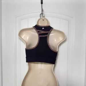 Fabletics Black Small Trinity High Impact Sports Bra Yoga Racerback‎ Athleisure thumbnail 8