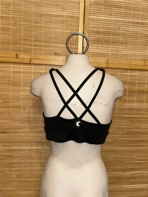 Zyia Active black strappy sports bra workout exercise woman’s size large gym thumbnail 3
