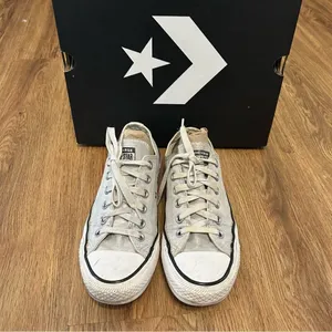 Converse all Star Chuck Taylor low top silver glitter lace up shoes sneakers 7 thumbnail 7
