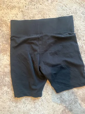 Nike Black High-Rise cotton Women's Bike Shorts with Swoosh thumbnail 3