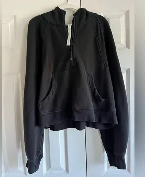 lululemon athletica Scuba Oversized 1/2 Zip Hoodie Black -Size XL/XXL thumbnail 3