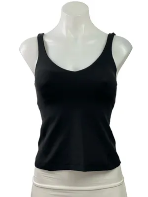 Lululemon Women's Black Scoop Neck Yoga Workout Running Athletic Tank Top Size 4 thumbnail 1