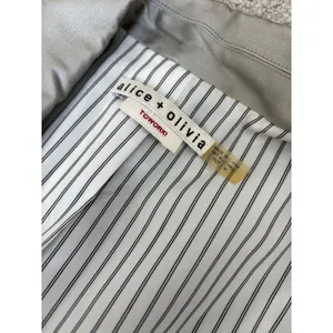 Alice + Olivia Blazer‎ M Taupe Grey TOWORK Single Button Professional Tailored thumbnail 7