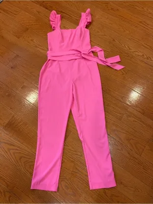 Lilly Pulitzer Eppley Jumpsuit in Prosecco Pink Barbiecore Resort Size 4 thumbnail 3