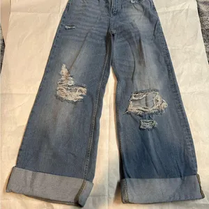 BDG Blue Relaxed Jeans with Distressed Details thumbnail 1