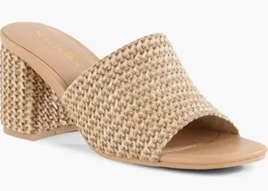 Seychelles Adapt Raffia Mules Sandal Natural Size 9 ‎ Beachy Coastal Neutral thumbnail 1