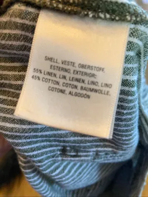 Anthropologie Green Stripe Seashore Linen Cotton Pants Medium thumbnail 4