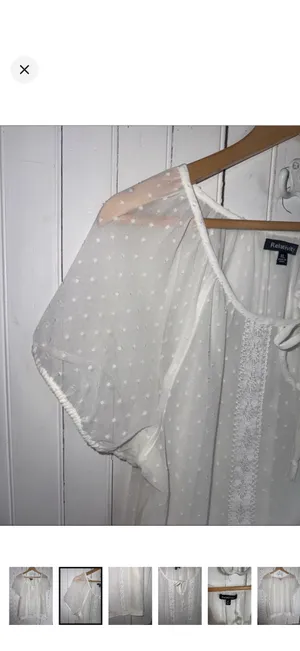 Relativity Y2K Sheer Blouse White Size XL thumbnail 2