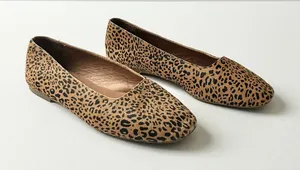 Madewell The Cory Ballet Flats Leopard Calf Hair Animal Print Size 7.5 thumbnail 1