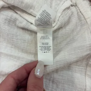Aerie Cotton Lightweight Raw Hem White Women's Size Small Summer Dress Beach thumbnail 5