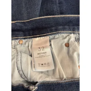 Mother Womens Jeans Blue Denim The Mid Rise Dazzler Teaming Up Straight Size 28 thumbnail 5