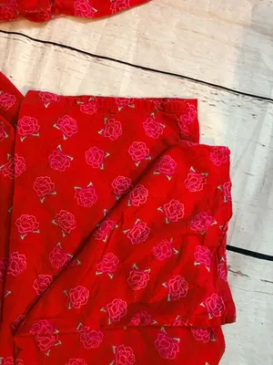 Victoria's Secret Red Floral Button-Front Pajama Set women’s vintage medium thumbnail 4