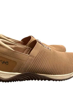 Ryka Women's Tan Slip-On Knit Sneakers with Leopard Accent,Size 9,Used Twice thumbnail 4