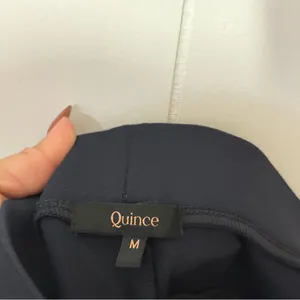 Quince Ultra Stretch Ponte Kick Flare Pants Navy Blue Pull On Work Pant Size M thumbnail 9