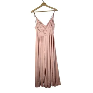 Poof Light Pink Cross Back Wide Leg Soft Material‎ Jumpsuit S thumbnail 2