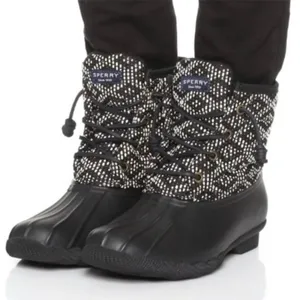 Sperry Saltwater Duck Boots Tribal Aztec Print Size 8.5 A36‎ thumbnail 1