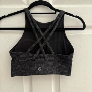 Lululemon Energy Bra High Neck Long Line *Medium Support B-D size 4 camo print thumbnail 4
