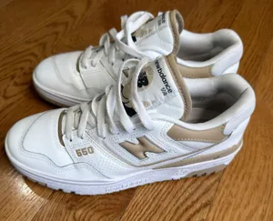 Size 8.5 US Women’s Unisex New Balance 550, White Linen , Men’s Size 7 thumbnail 1