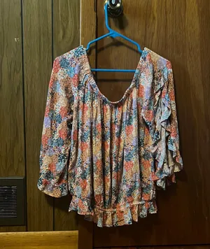 Patchwork Ruffle Top thumbnail 1