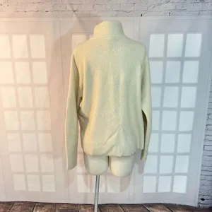 Abercrombie & Fitch Ivory Funnel Neck Ribbed Knit Pullover Sweater Size Medium thumbnail 5