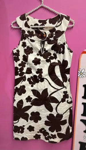 Tory Burch brown printed dress size 2 thumbnail 1