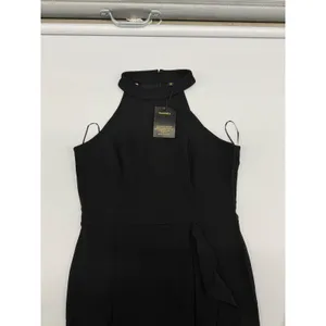 Woosea Womens Black High Neck Ruffle High Low Hem Sleeveless Maxi Dress size XL thumbnail 4