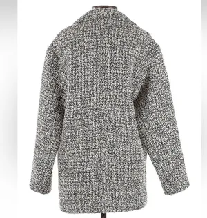 Abercrombie & Fitch Bouclé Wool Jacket Button Front Coat, Gray size S thumbnail 4