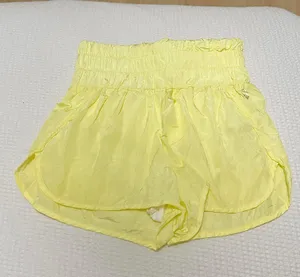 Free People the way home yellow high waisted shorts thumbnail 1