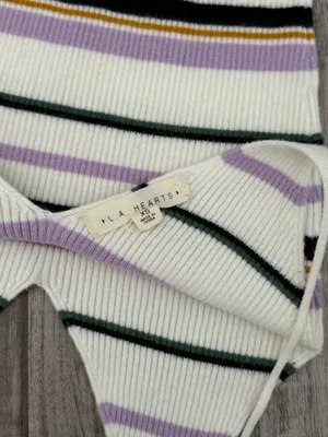 LA Hearts Striped Crop Top thumbnail 5