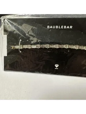 Baublebar Silver Tone Black Ribbon Clear Rhinestone Choker Necklace Adjustable thumbnail 2