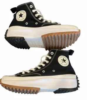 CONVERSE Run Star Hike High Top Sneakers Unisex 7 Black White Platform thumbnail 1