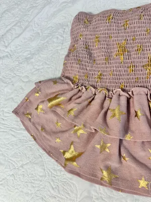 Pink and Gold Star Print Skirt thumbnail 3