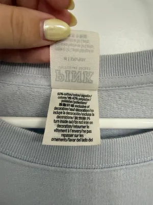 PINK Victoria’s Secret Blue Gray Logo Crewneck Sweatshirt M thumbnail 5