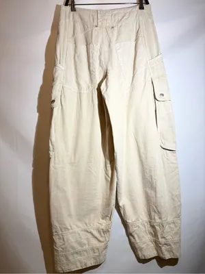 Free People Brentwood Aged Green Slouchy Cargo Pants Cotton Size 12 thumbnail 2